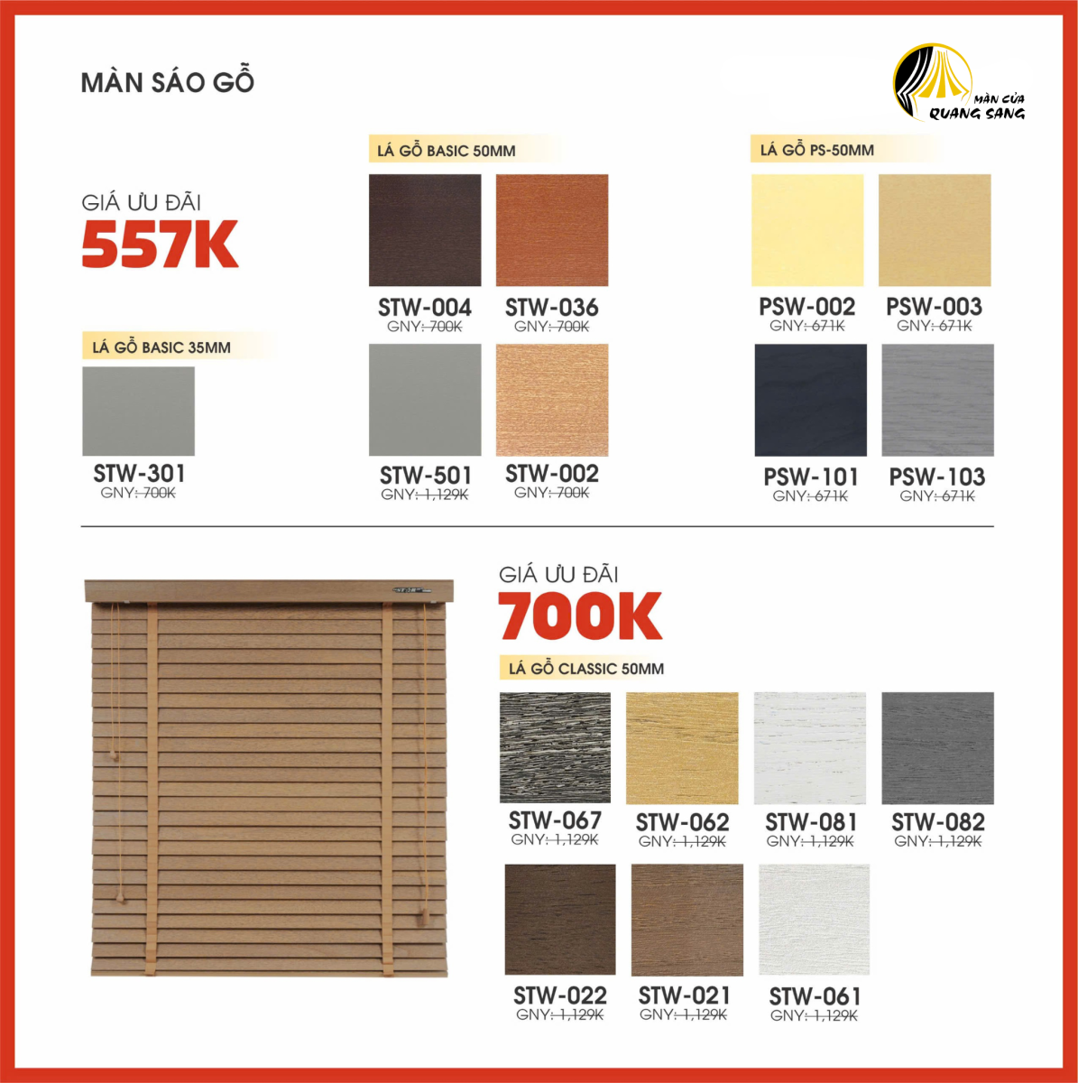 Rèm sáo gỗ khuyến mãi tháng 6