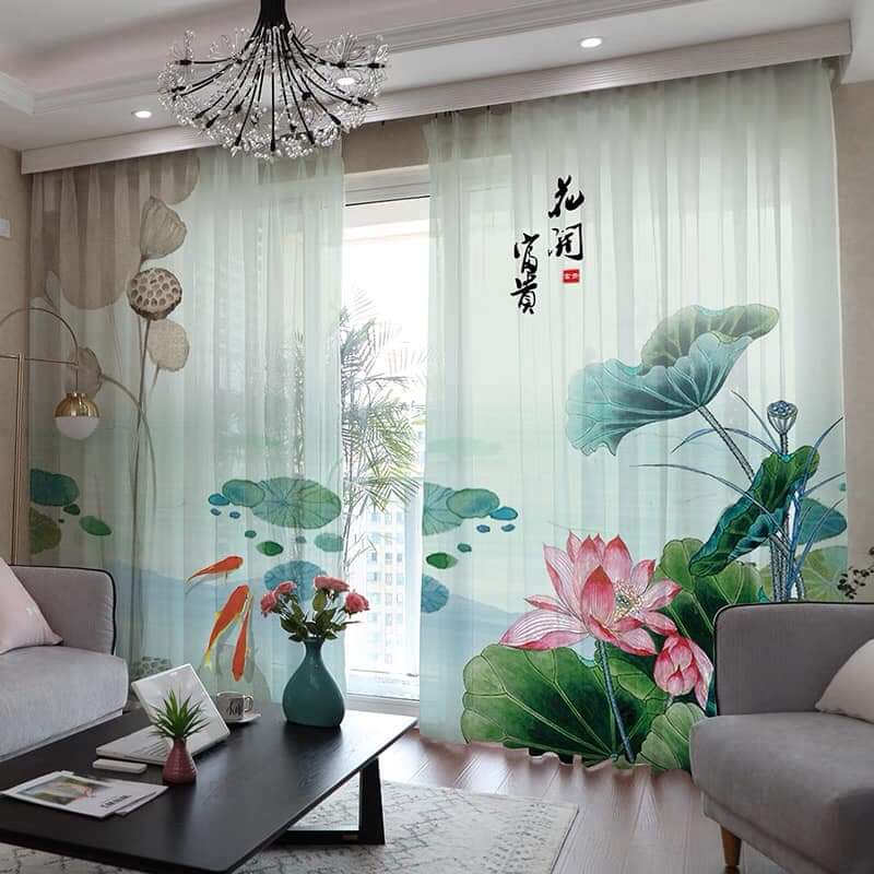 Rèm voan in hoa cao cấp - làn gió mới cho không gian hiện đại