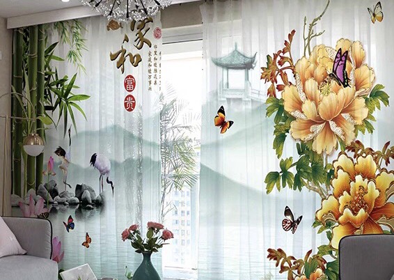 Rèm voan in hoa cao cấp - làn gió mới cho không gian hiện đại