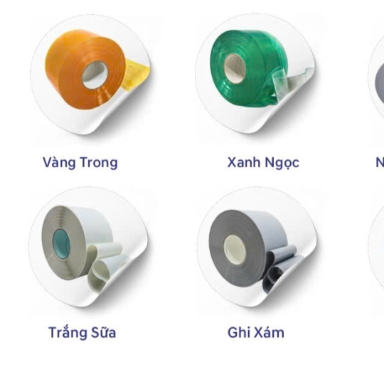 Bảng màu rèm nhựa PVC