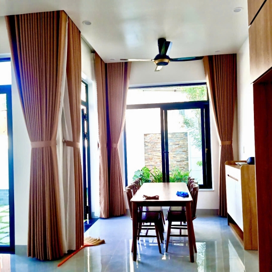 Rèm vải 2 lớp phòng ăn