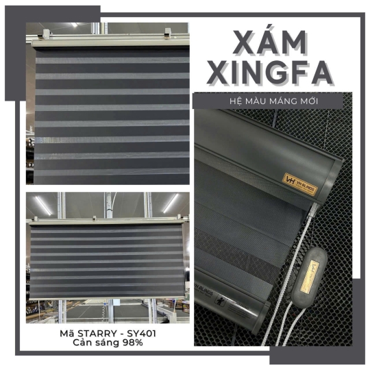 Rèm cầu vồng màu xám Xingfa